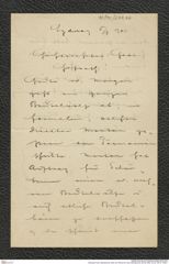 Nachlass Franz Steindachner, Brief von Höhnel an Franz Steindachner (05.08.1905), Inv.Nr. 230.07, Seite 1